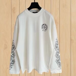 Chrome Hearts Men's Classic White Long Sleeve Shirt